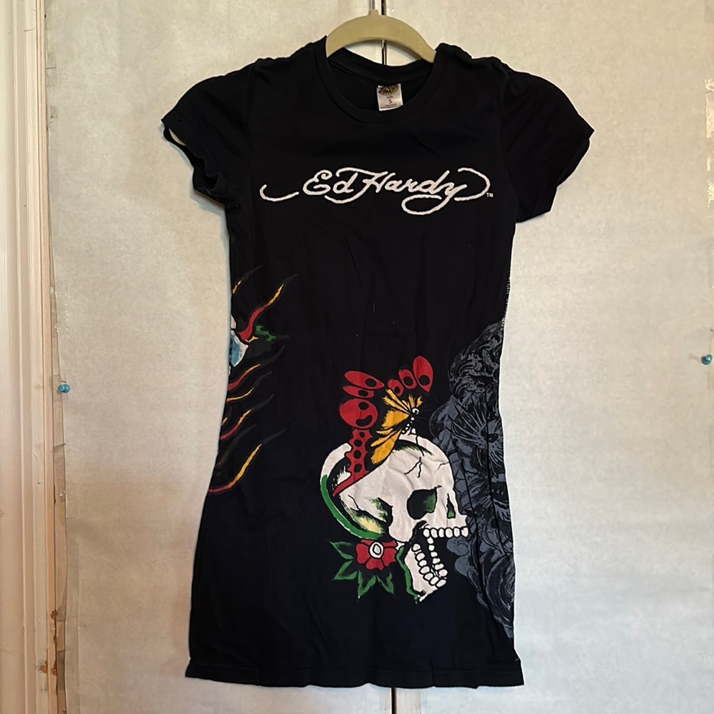 Vintage Ed Hardy black graphic tee